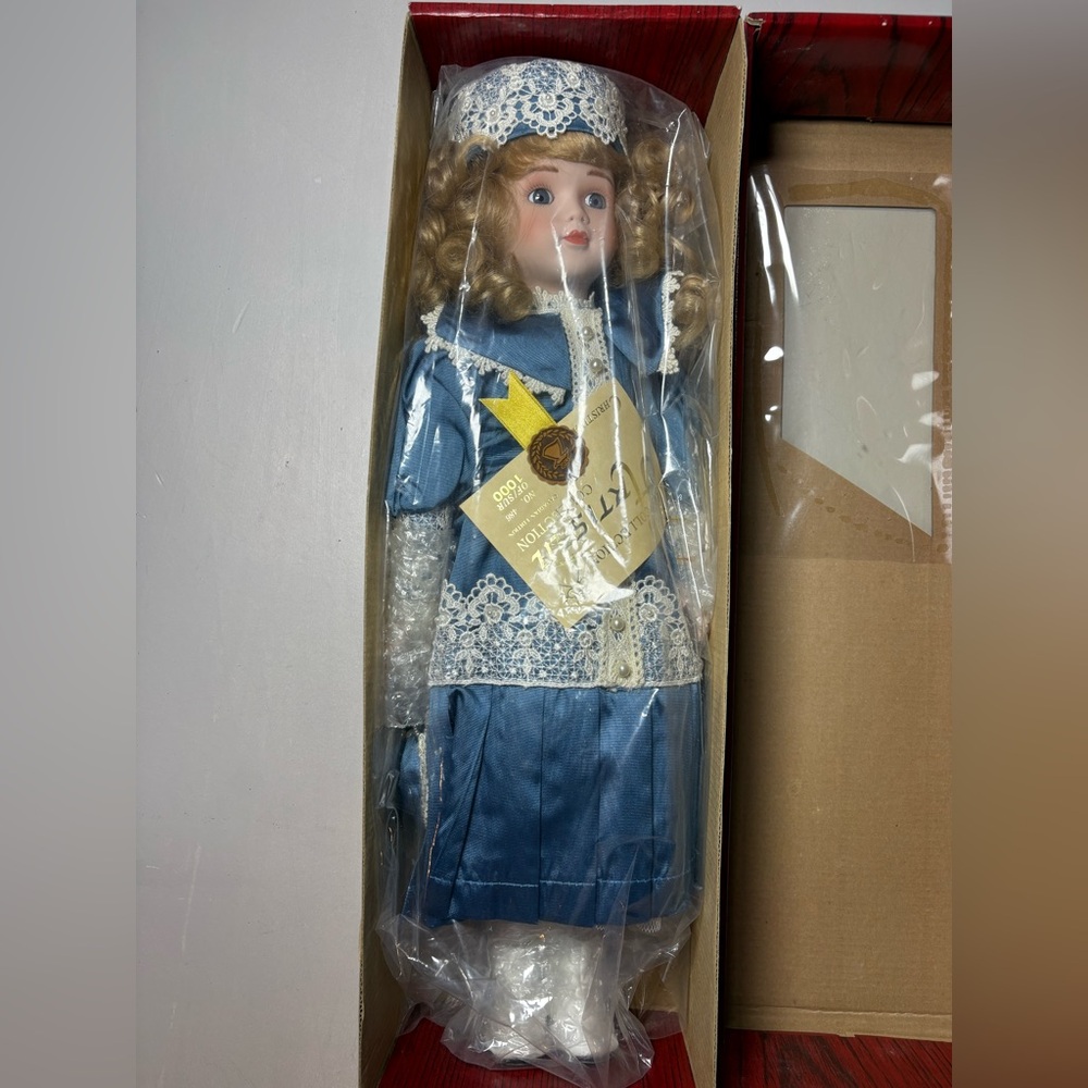 Artisan Collection CHSN Porcelain Doll in Blue Dress - Picture 3 of 6